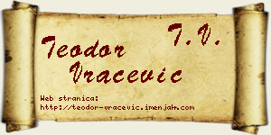 Teodor Vračević vizit kartica